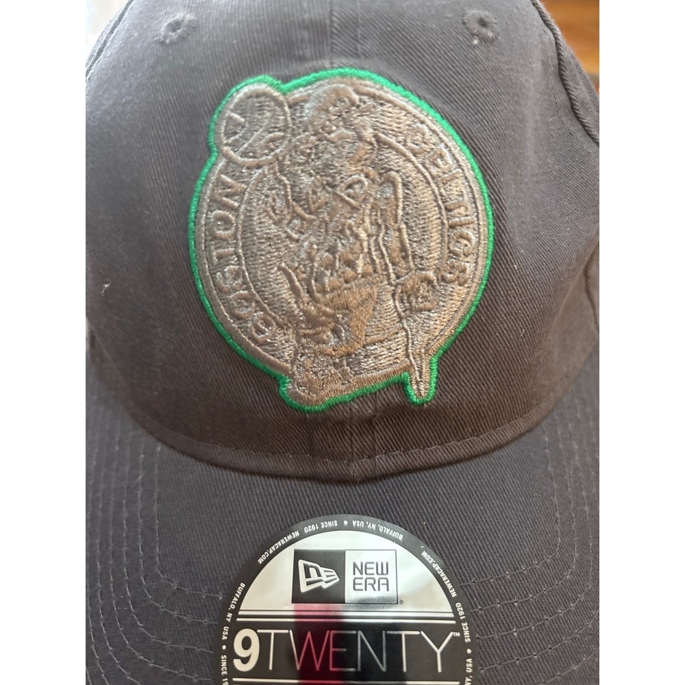 New Era 9TWENTY Boston Celtics Basketball Hat Mens Grey Adjustable‎ NBA Cap - Picture 2 of 8